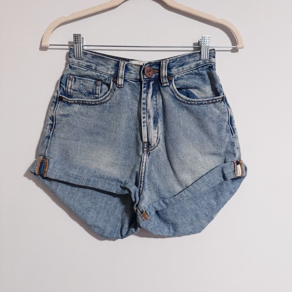 One Teaspoon - Medium Wash High Waist Bandits Shorts